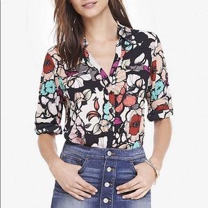 LAST CHANCE! Express Portofino Shirt Boho Floral M